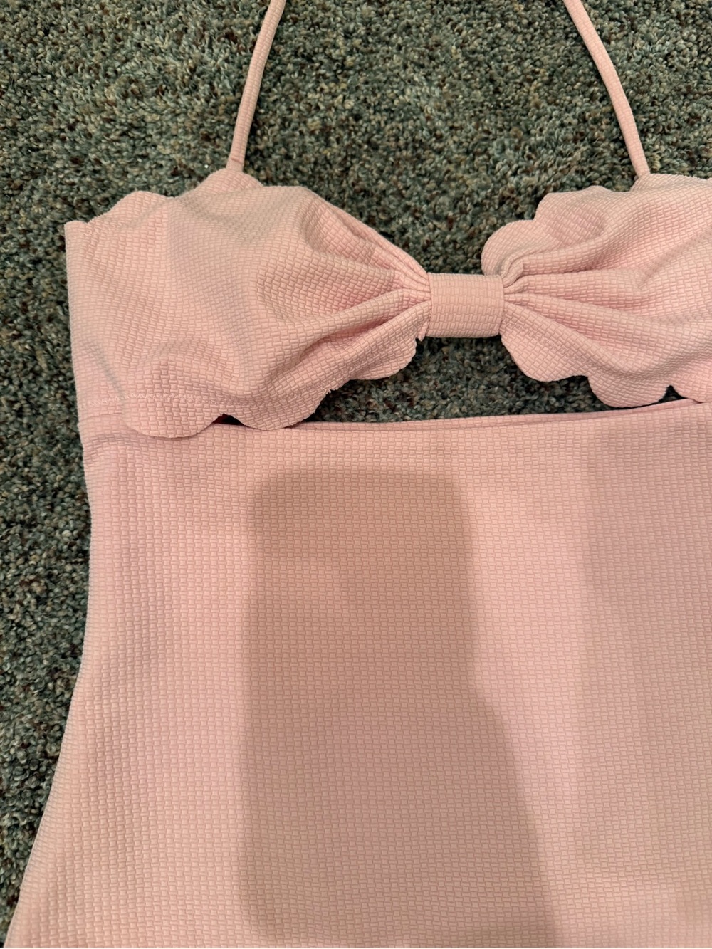 MARYSIA Pink Scalloped Antibes Maillot Halter/Strapless One-Piece Swimsuit $369 - Picture 3 of 11